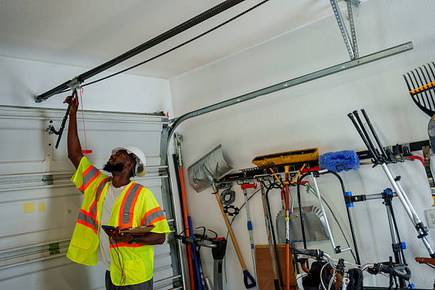 Professional Garage Door Panel Replacement technician working in Hornell, NY